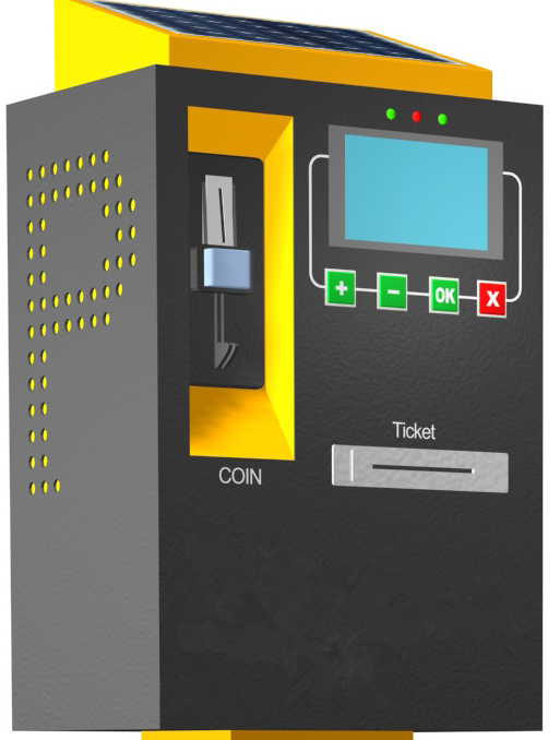 Automatic coin accept parking meter