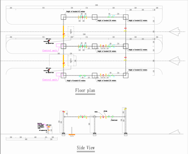 site plan of scanning system