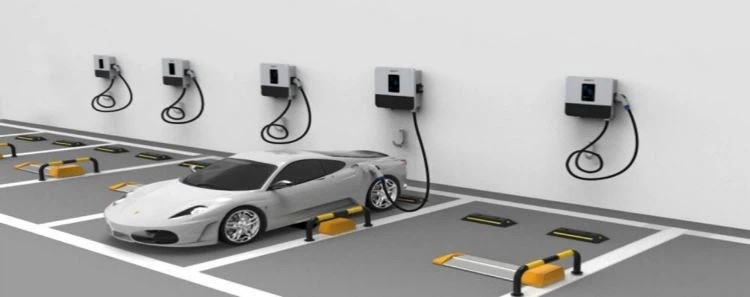 parking barrier with EV charger parking barrier with EV charger