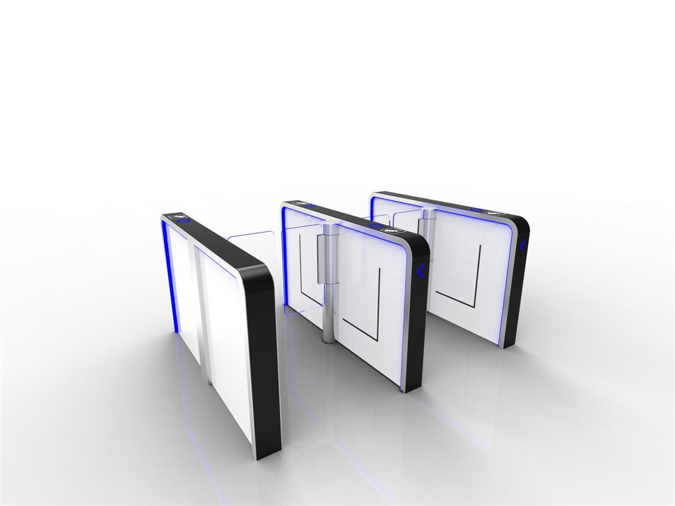 Dual Lanes Swing Barrier Turnstile